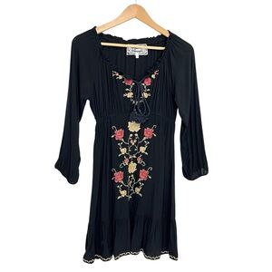 Pink Martini Embroidered Mini Dress